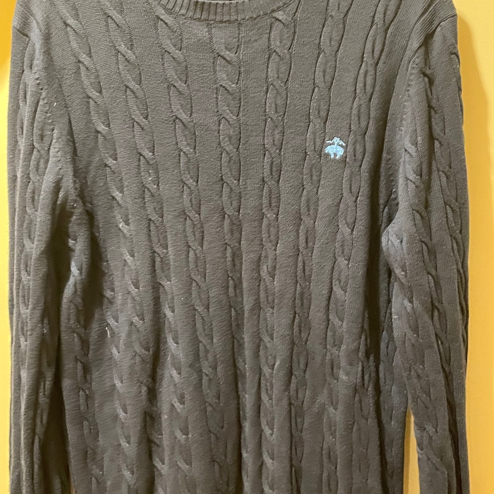 Brooks Brothers Navy Cable Knit Sweater